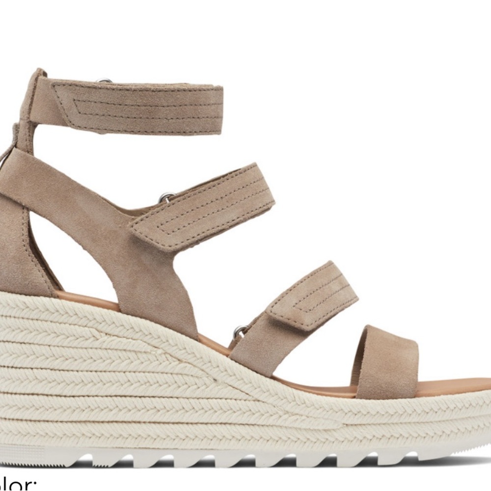 Sorel Cameron Multi Strap Tan Wedge Sandals